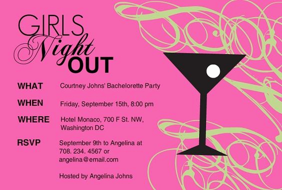 Girls Night Invitation Rhymes Fresh Girls Night Invitation Wording