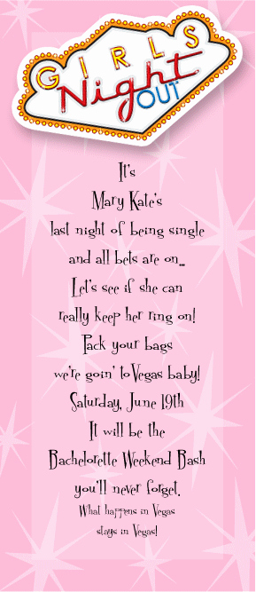 Girls Night Invitation Rhymes Lovely Paper so Pretty Invitations Girls Night Out More Than
