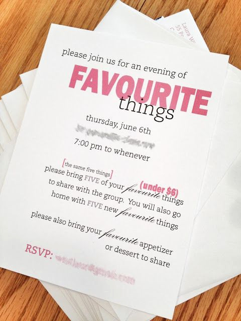 Girls Night Invitation Rhymes Unique A Favorite Things Party Rock the Party