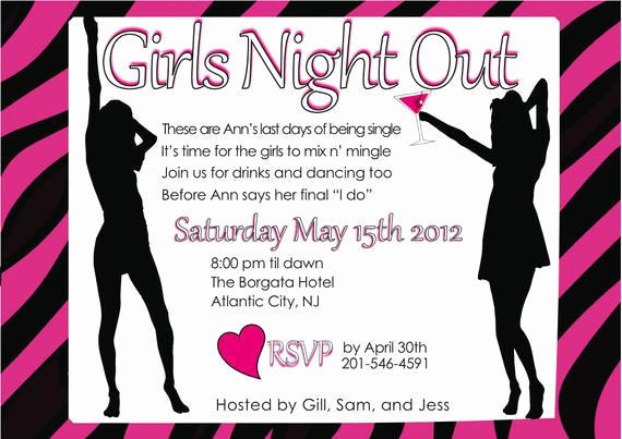 Girls Night Out Invitation Luxury Items Similar to Printable Girls Night Out Invitation On Etsy