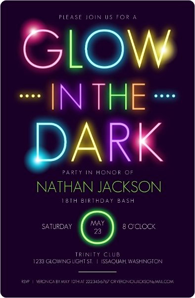 Glow Party Invitation Template Best Of Best 25 Glow Party Ideas On Pinterest