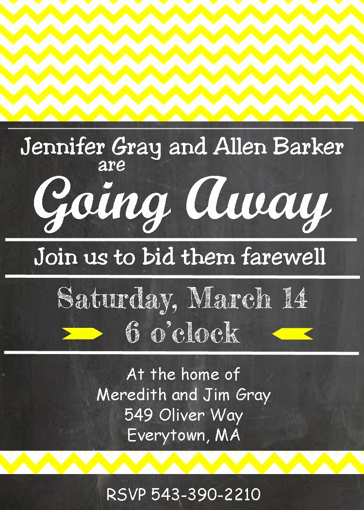Going Away Invitation Template New Going Away Party Invitations New Selections 2017