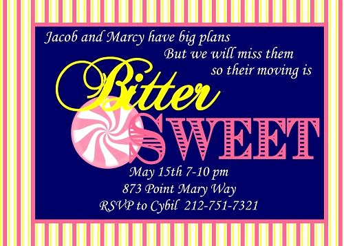 Going Away Party Invitation Template Awesome Bitter Sweet Farewell Party Invitations