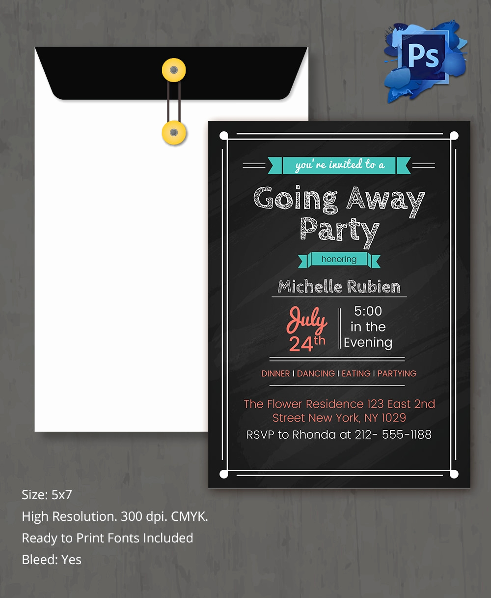 Going Away Party Invitation Template Best Of Farewell Party Invitation Template 26 Free Psd format