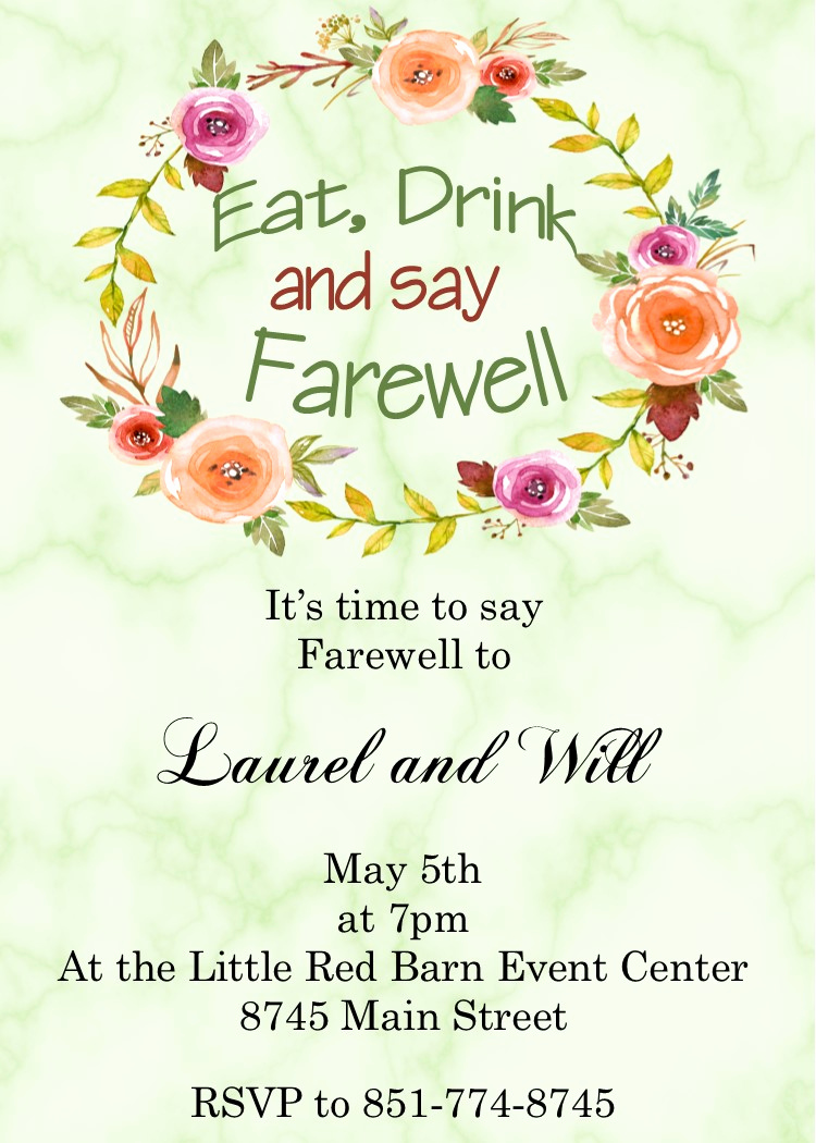 Going Away Party Invitation Unique Going Away Party Invitations New Selections Summer 2018