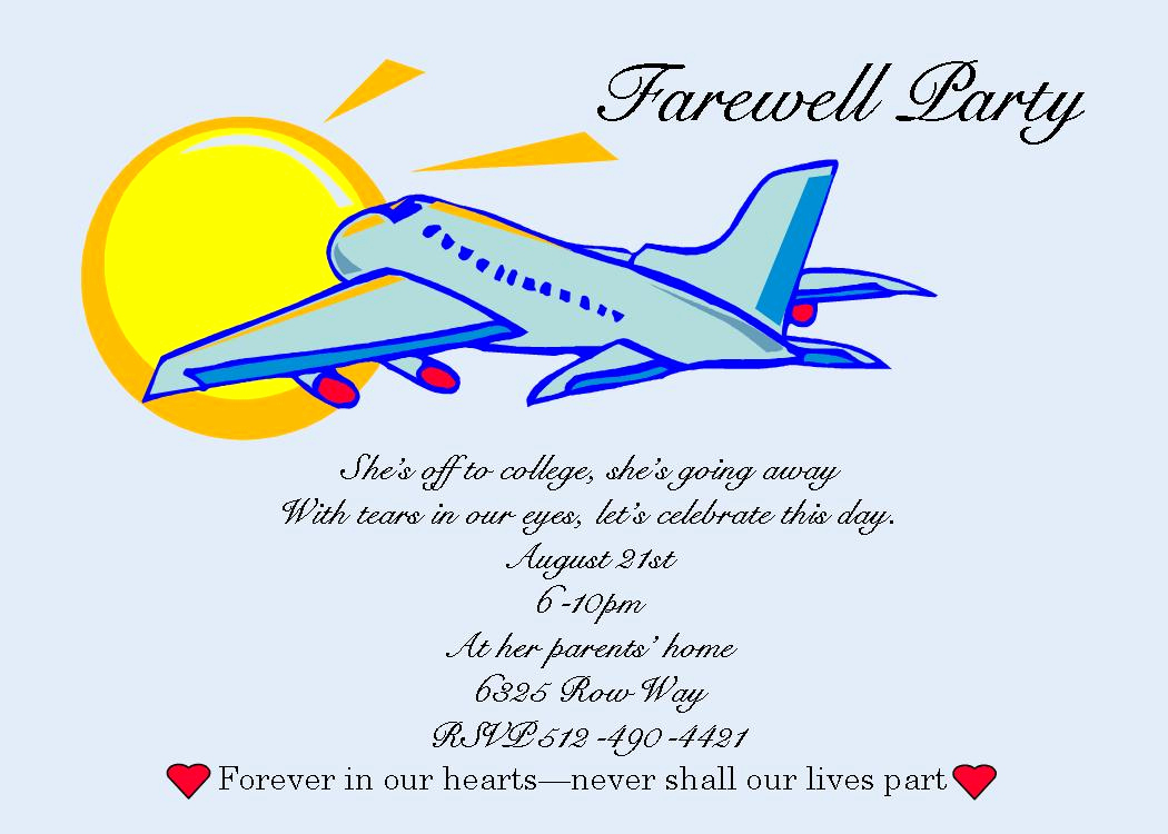 Going Away Party Invitation Wording New Free Printable Farewell Cards