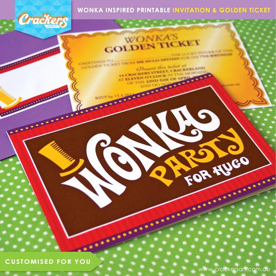 Golden Ticket Birthday Invitation Fresh Wonka Inspired Party Invitation &amp; Golden Ticket Diy