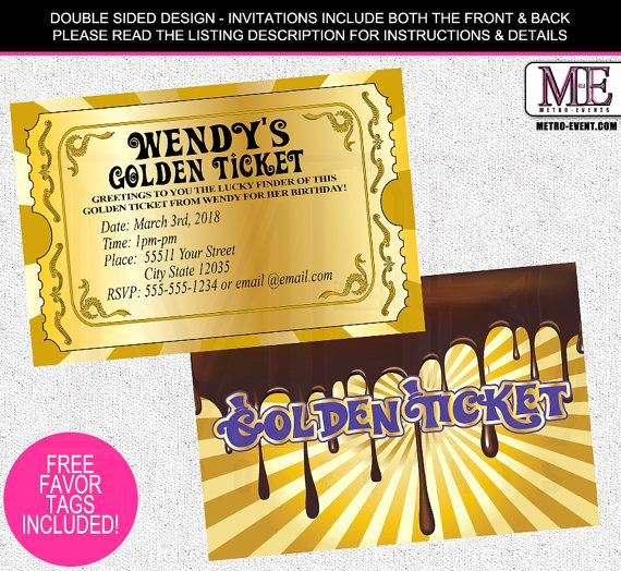 Golden Ticket Birthday Invitation Unique 1000 Ideas About Golden Ticket On Pinterest
