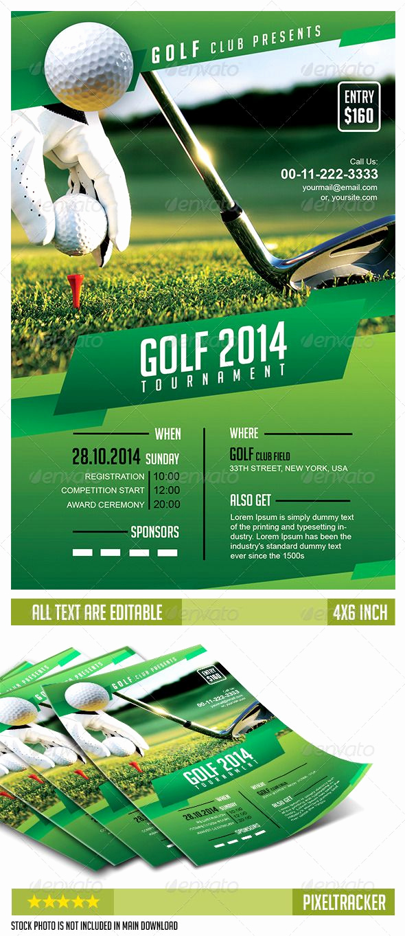 Golf Invitation Template Free Inspirational Golf tournament Flyer Template No Model Required