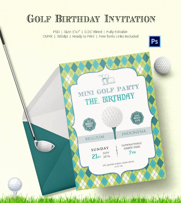 Golf Invitation Template Free Luxury 25 Fabulous Golf Invitation Templates &amp; Designs