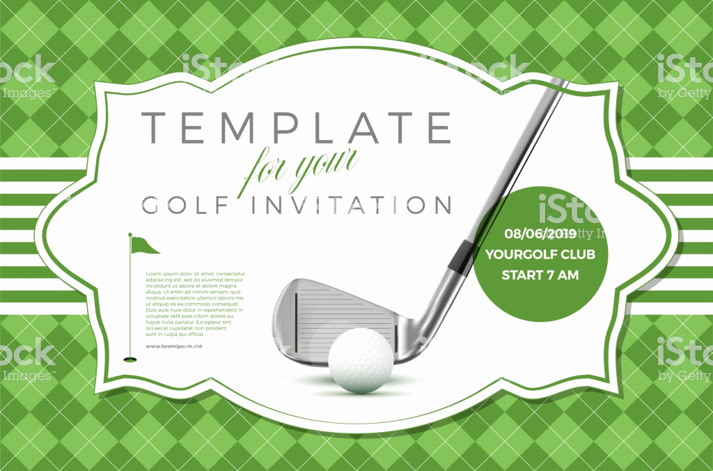 Golf Invitation Template Free Unique Template for Your Golf Invitation with Sample Text Stock