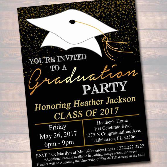 Graduation Announcement and Party Invitation Awesome Editable Graduation Party Invitation High School