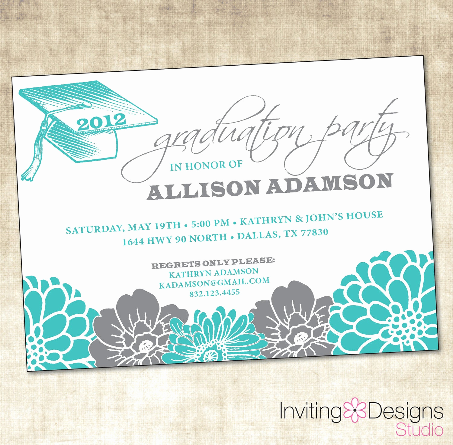 Graduation Announcement and Party Invitation Luxury Graduation Party Invitation Printable File
