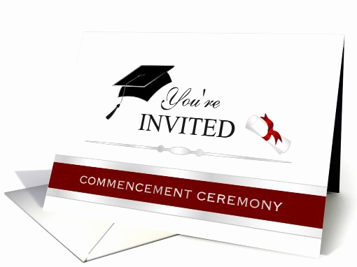 Graduation Ceremony Invitation Card Luxury Graduation Mencement Ceremony Invitation Card
