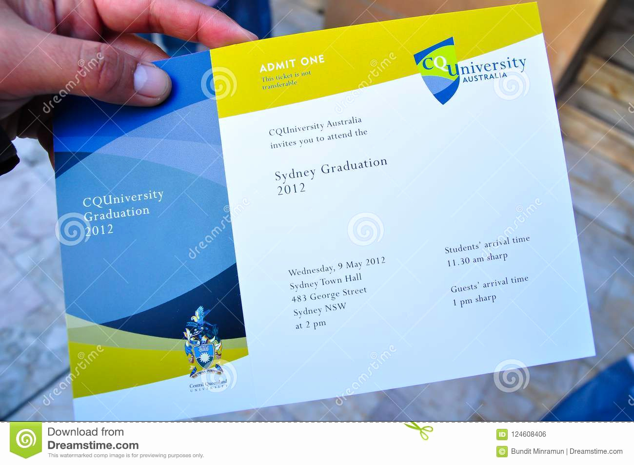 Graduation Ceremony Invitation Card Unique Central Queensland University Invitation Card for