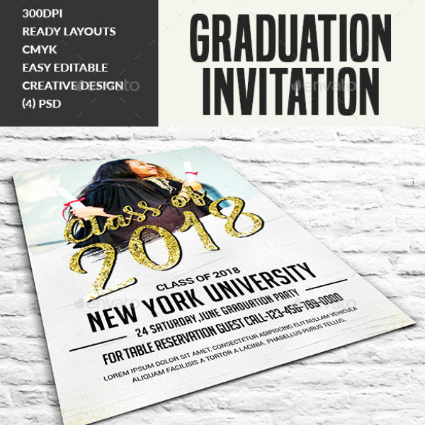 Graduation Ceremony Invitation Templates Inspirational 17 Graduation Ceremony Invitation Designs &amp; Templates