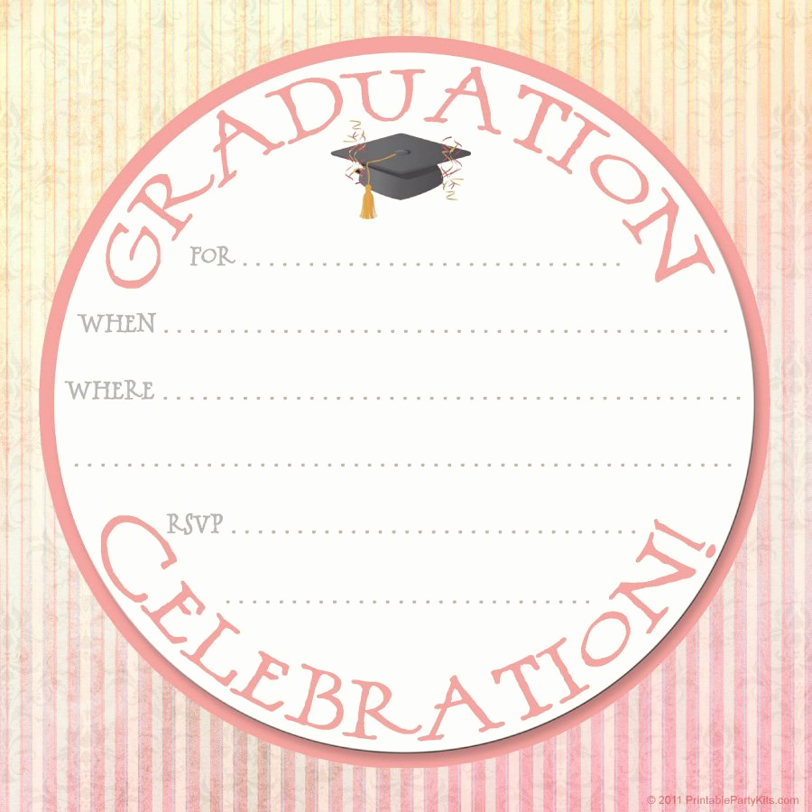 Graduation Invitation Cards Free Elegant 40 Free Graduation Invitation Templates Template Lab