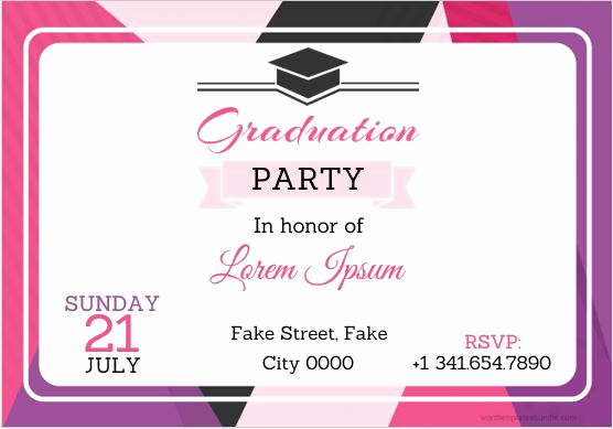 Graduation Invitation Cards Samples Unique 10 Best Graduation Party Invitation Card Templates Ms Word