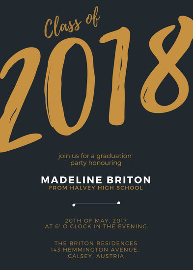 Graduation Invitation Free Templates Best Of Customize 66 Graduation Invitation Templates Online Canva