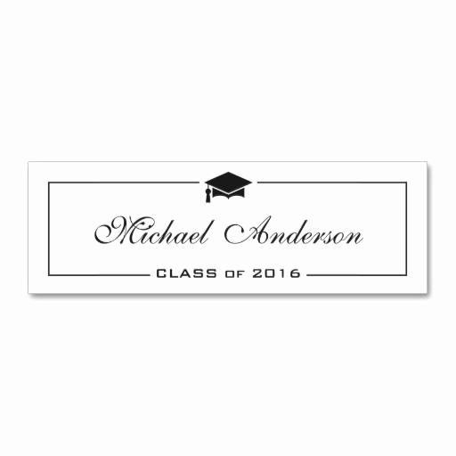 Graduation Invitation Name Cards Fresh Graduation Name Card Elegant Classic Insert Card