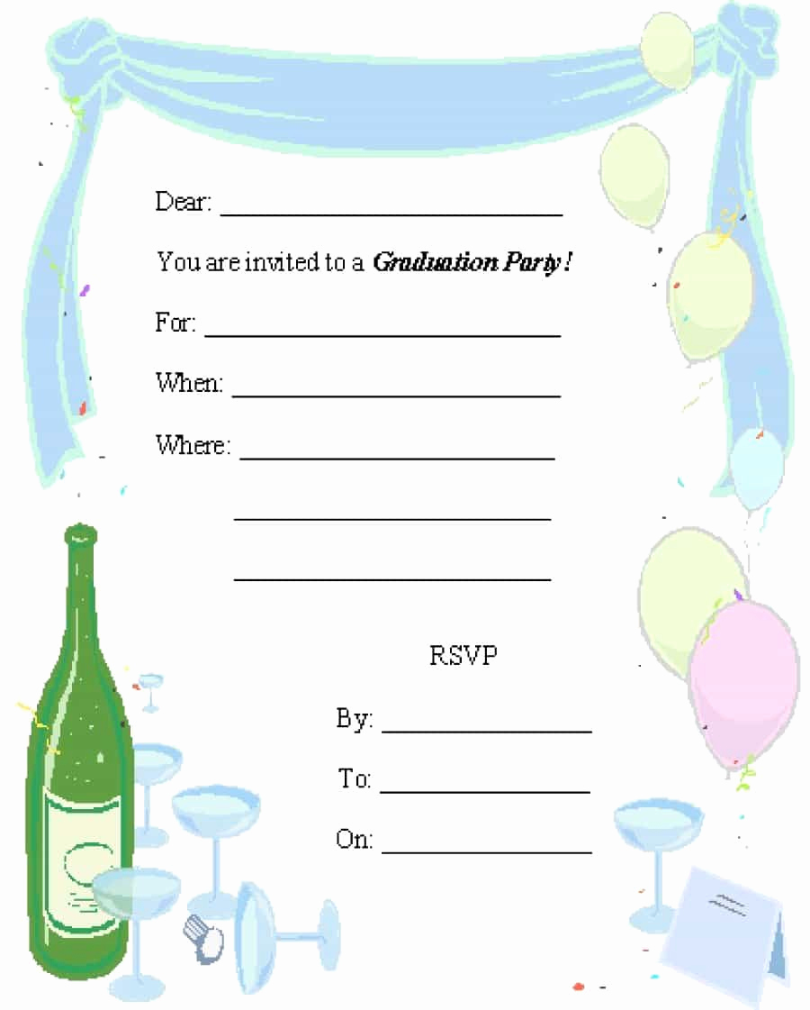 Graduation Invitation Template Free Beautiful 40 Free Graduation Invitation Templates Template Lab