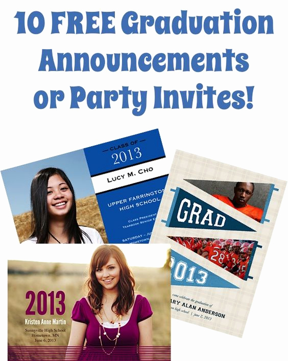 Graduation Party Invitation Maker New 10 Free Graduation Announcements or Party Invites Just