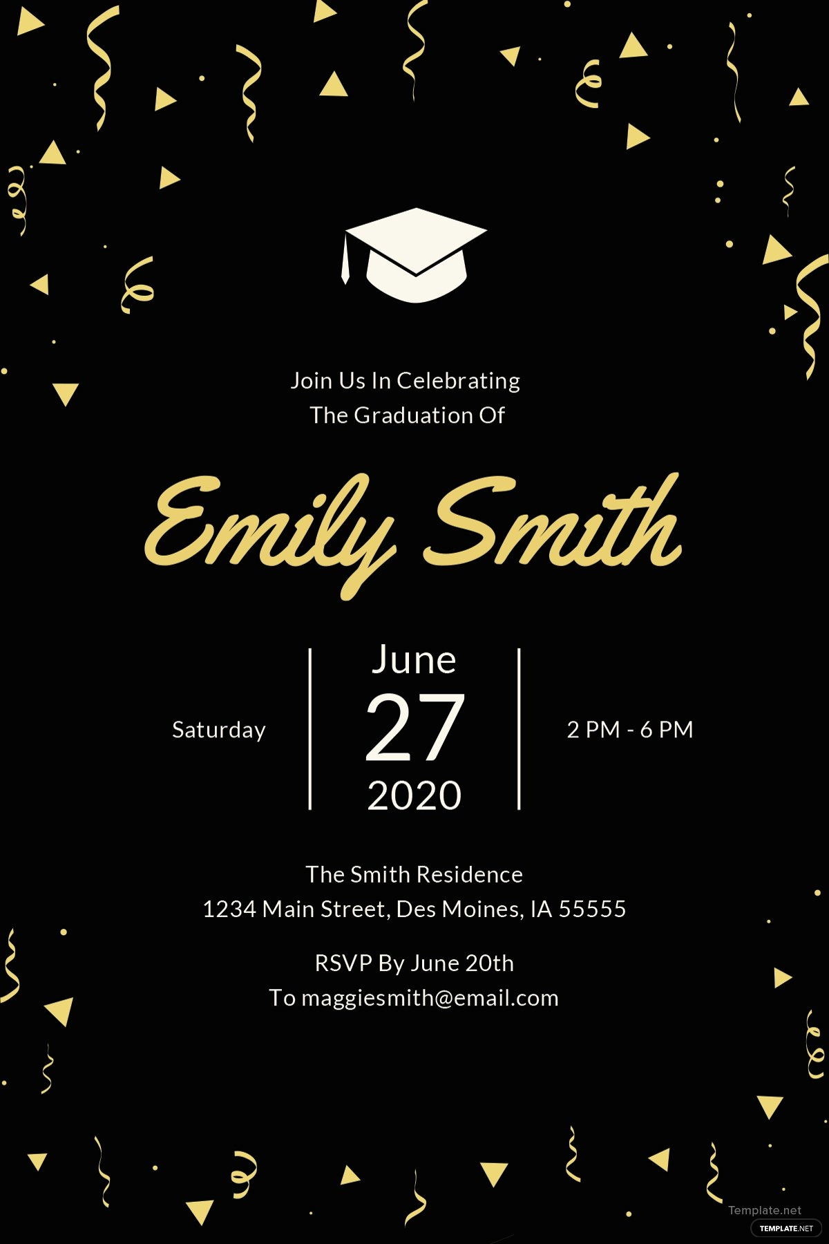 Graduation Party Invitation Template Lovely Free Graduation Invitation Template In Microsoft Word