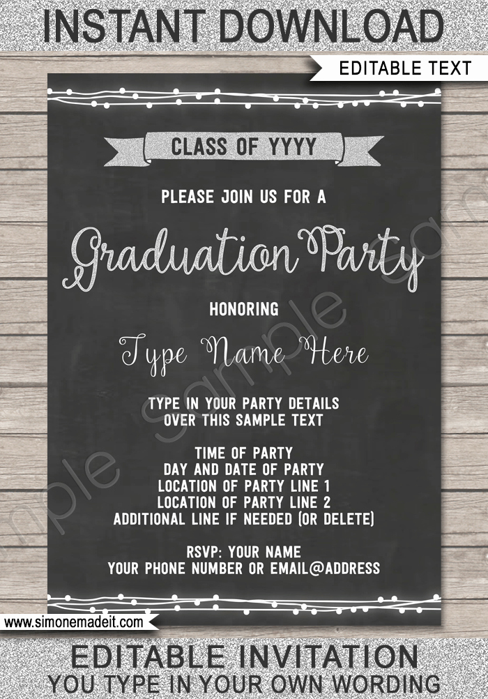 Graduation Party Invitation Template Lovely Graduation Party Invitation