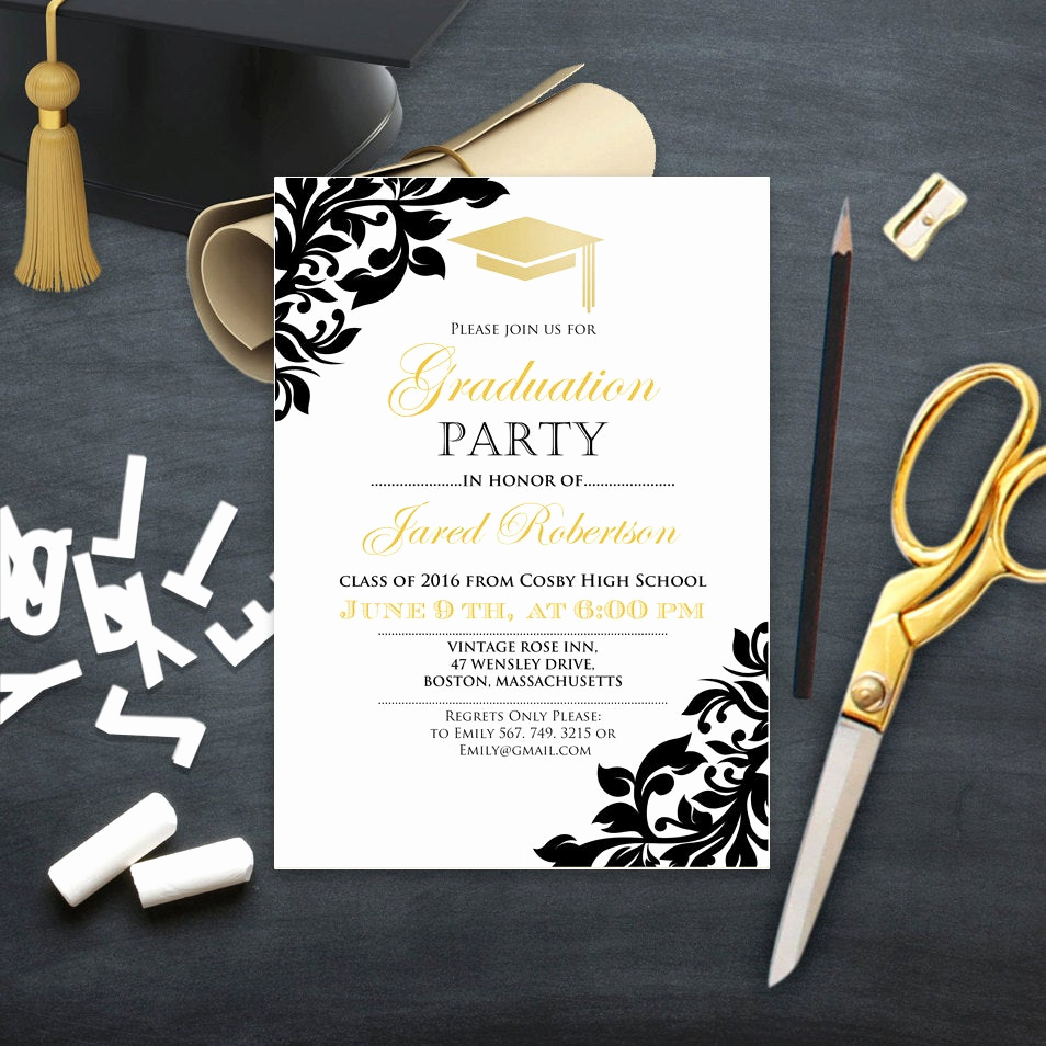 Graduation Party Invitation Template Luxury Graduation Party Invitation College Printable Template Girl