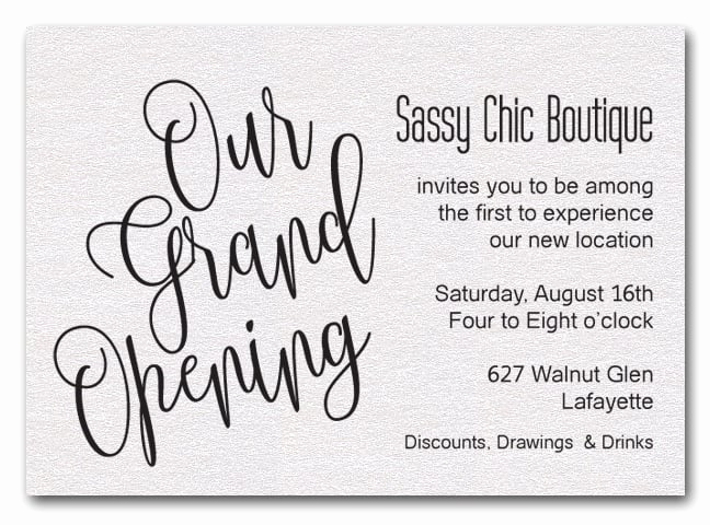 Grand Opening Invitation Ideas Lovely White Sparkle Grand Opening Business Invitations