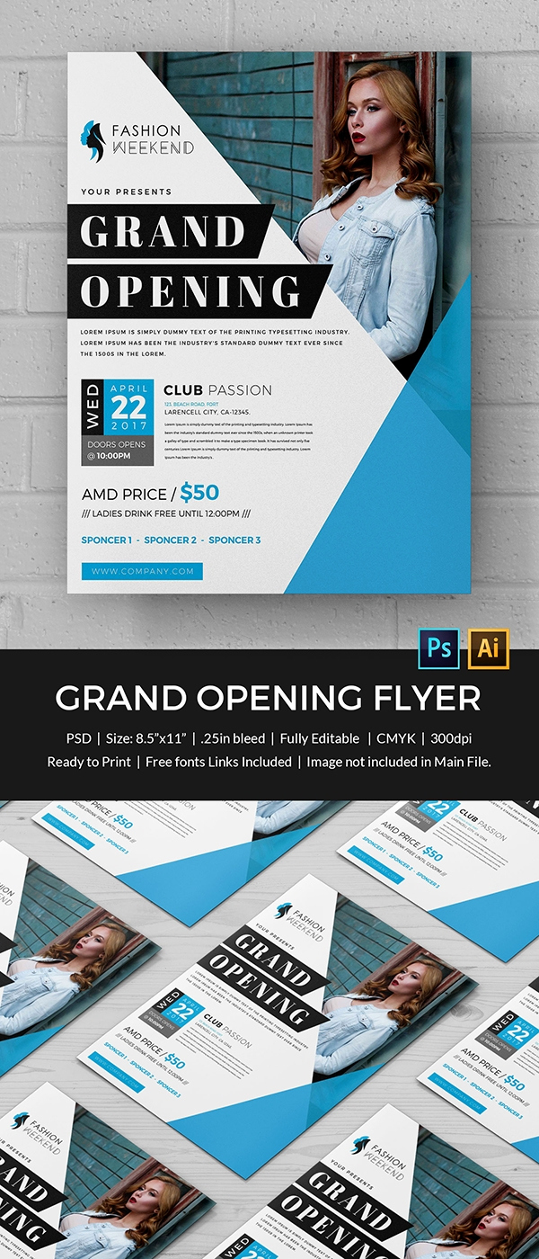 Grand Opening Invitation Template Best Of Grand Opening Flyer Template 34 Free Psd Ai Vector
