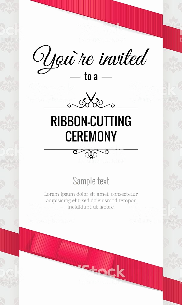 grand opening invitation card with bows gm