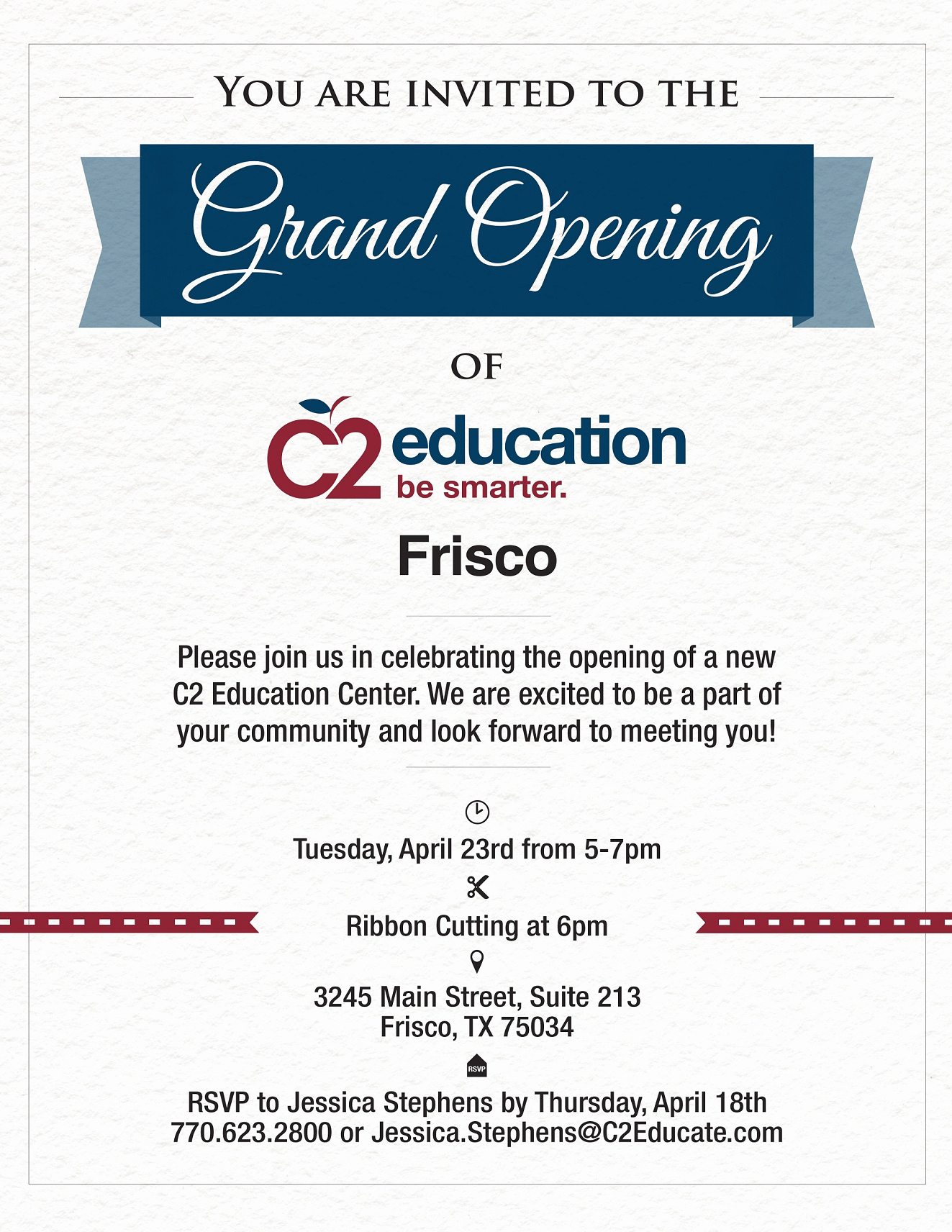 Grand Opening Invitation Wording Luxury C2 Education Announces Grand Opening In Dallas area