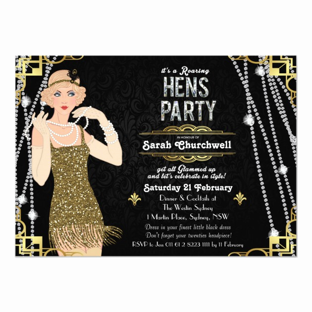 Great Gatsby Invitation Ideas Elegant Personalized Great Gatsby Party Invitations
