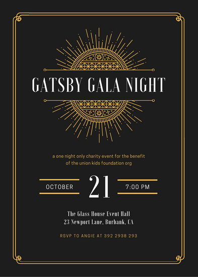 Great Gatsby Invitation Ideas Unique Customize 64 Great Gatsby Invitation Templates Online Canva