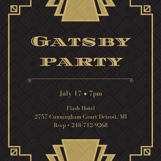 Great Gatsby Invitation Template Free Beautiful Customize 52 Great Gatsby Invitation Templates Online Canva