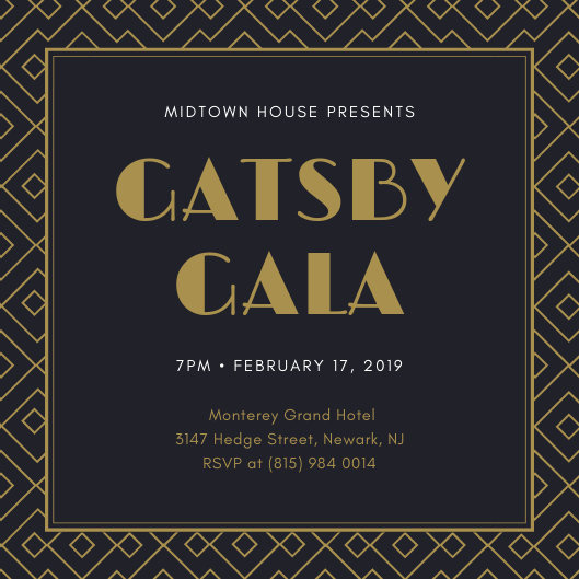 Great Gatsby Invitation Template Free Unique Customize 65 Great Gatsby Invitation Templates Online Canva
