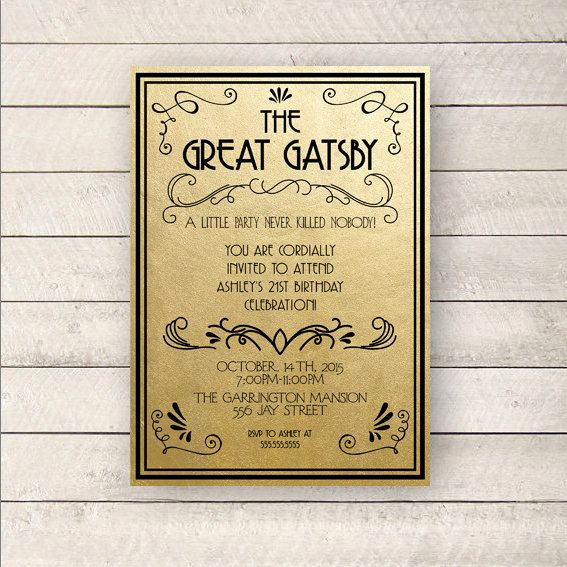 Great Gatsby Invitation Wording New Best 25 Great Gatsby Invitation Ideas On Pinterest