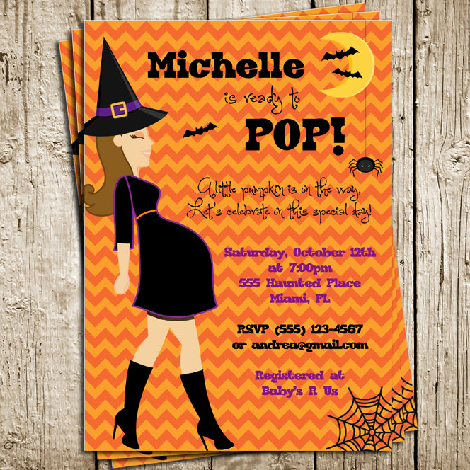 Halloween Baby Shower Invitation Awesome Halloween Baby Shower Digital Printable Invitation