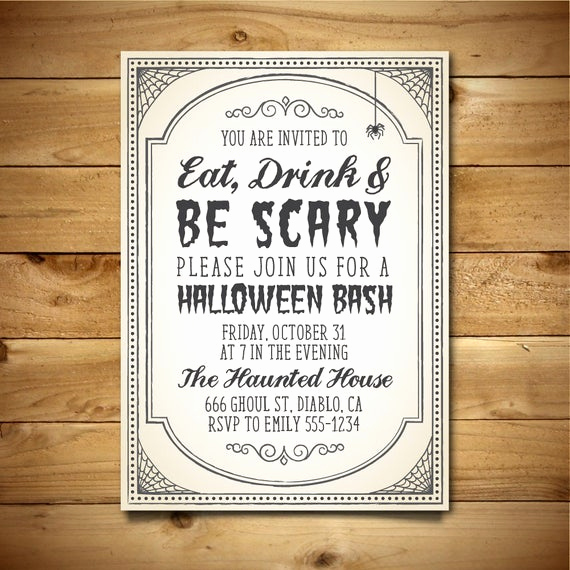 Halloween Invitation Templates Microsoft Word Fresh Items Similar to Diy Halloween Invite Halloween Party