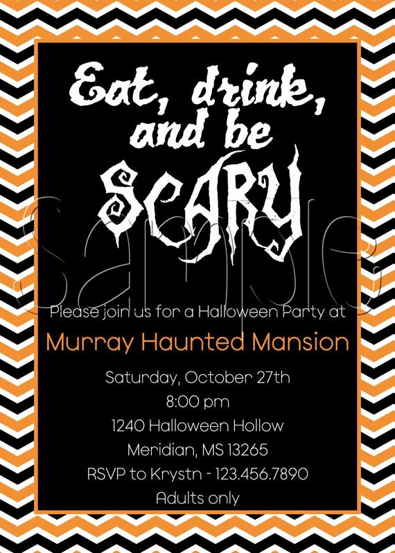 Halloween Invitation Wording Adults Lovely 25 5x7 Adult Halloween Party Invitations