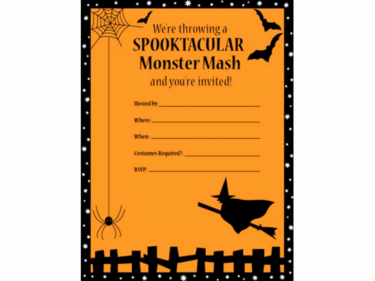 Halloween Party Invitation Templates Lovely 41 Printable and Free Halloween Templates