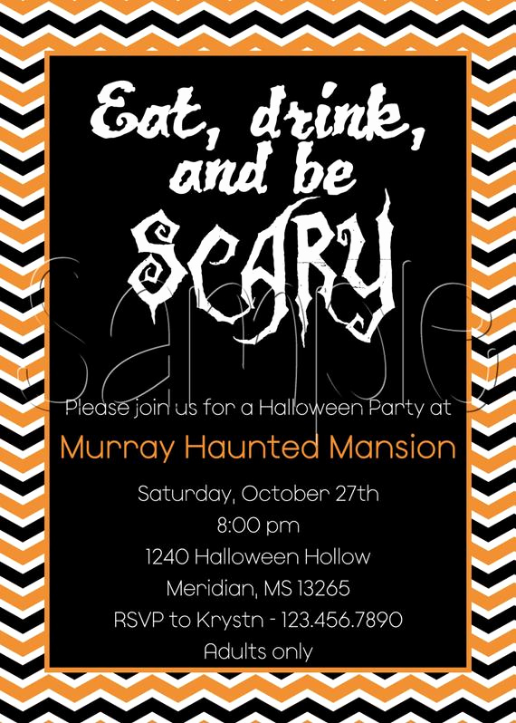 Halloween Party Invitation Wording New 25 5x7 Adult Halloween Party Invitations