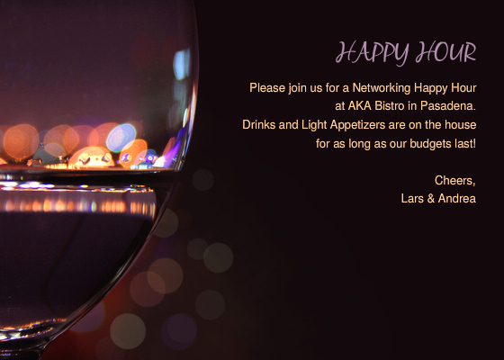 Happy Hour Invitation Email Awesome A Networking Happy Hour Line Invitations &amp; Cards by