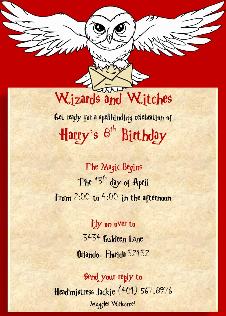 Harry Potter Birthday Invitation Awesome Harry Potter Invitation $10 00 Via Etsy