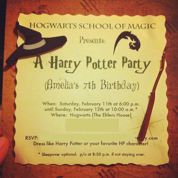 Harry Potter Birthday Invitation Template Elegant Letter Harry Potter Birthday Invitations Printable