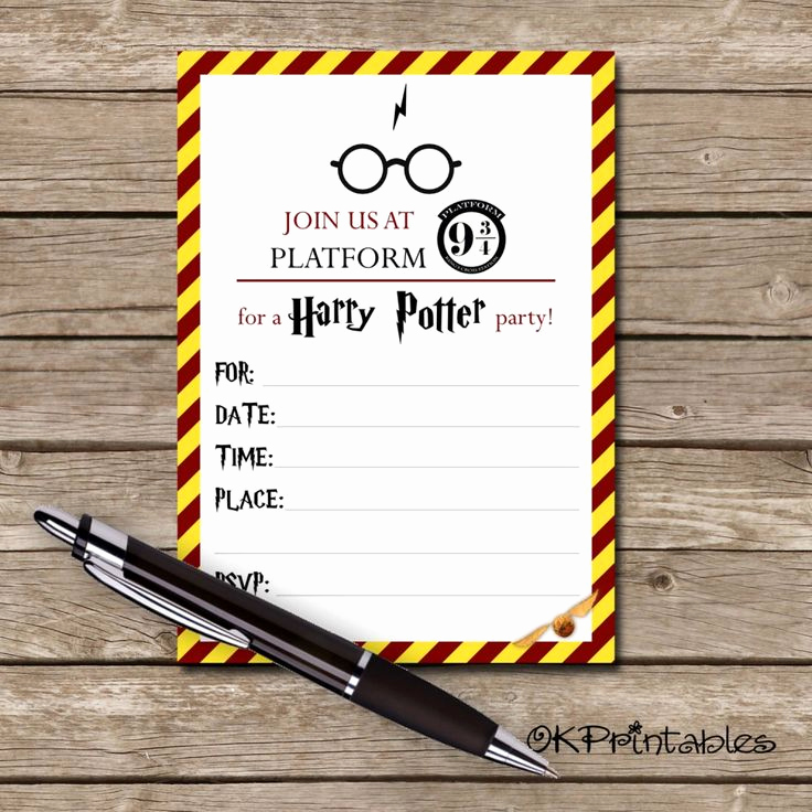 Harry Potter Birthday Party Invitation Best Of Best 25 Harry Potter Invitations Ideas On Pinterest