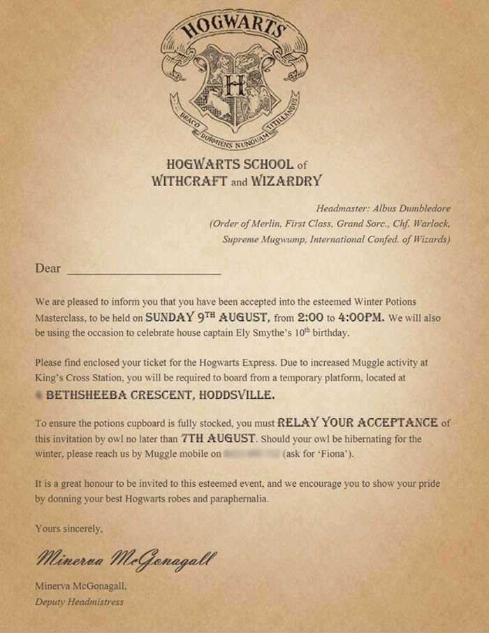 Harry Potter Hogwarts Invitation Fresh 25 Best Ideas About Harry Potter Invitations On Pinterest