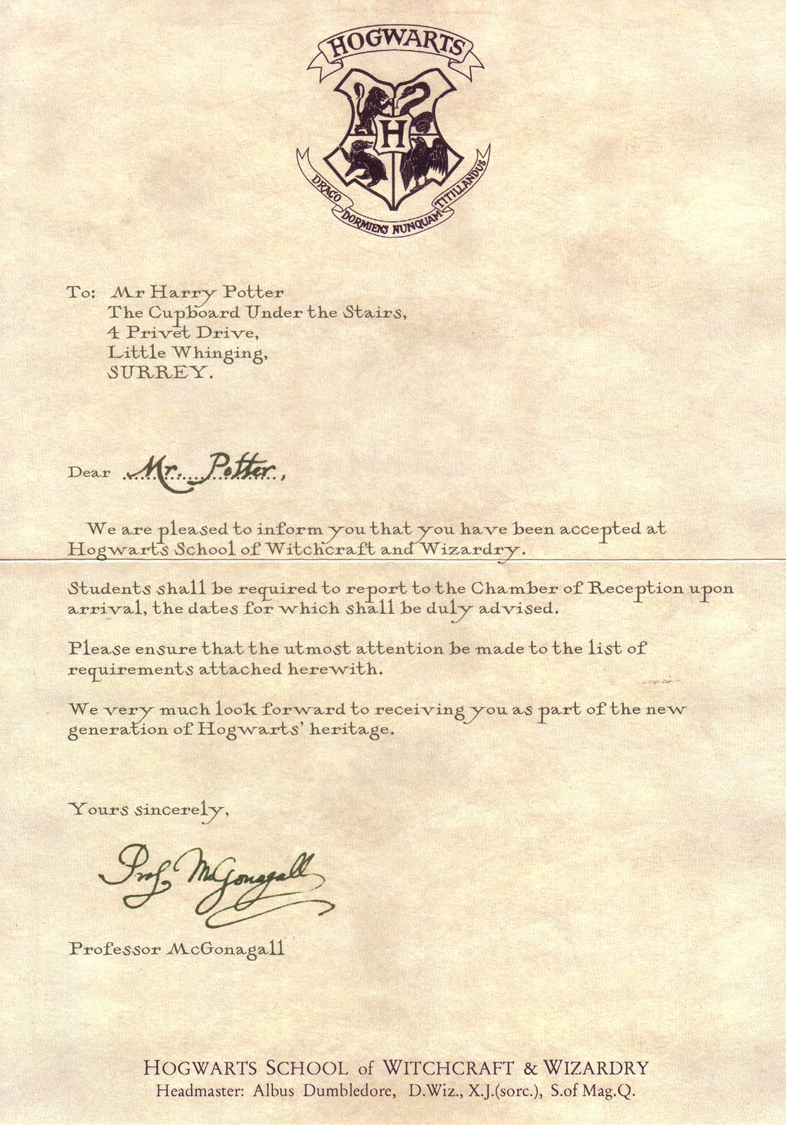 Harry Potter Invitation Letter Luxury Ampliamos Nuestro Inglés Diciembre 2010