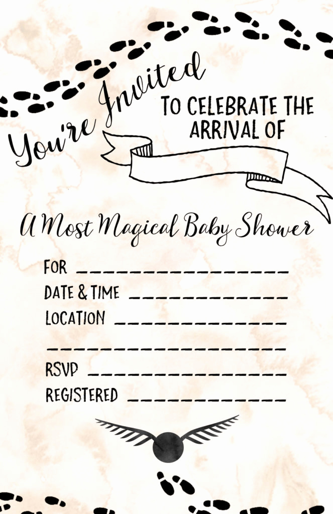 Harry Potter Invitation Template Free Elegant Harry Potter Baby Shower Ideas &amp; Free Printables Our